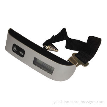 50KG/10g digital travel/luggage/hanging tape scale with LCD display, low battery indication